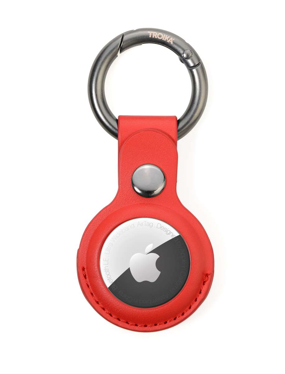 Llavero TROIKA AIRTAG COVER gunmetal, rojo3