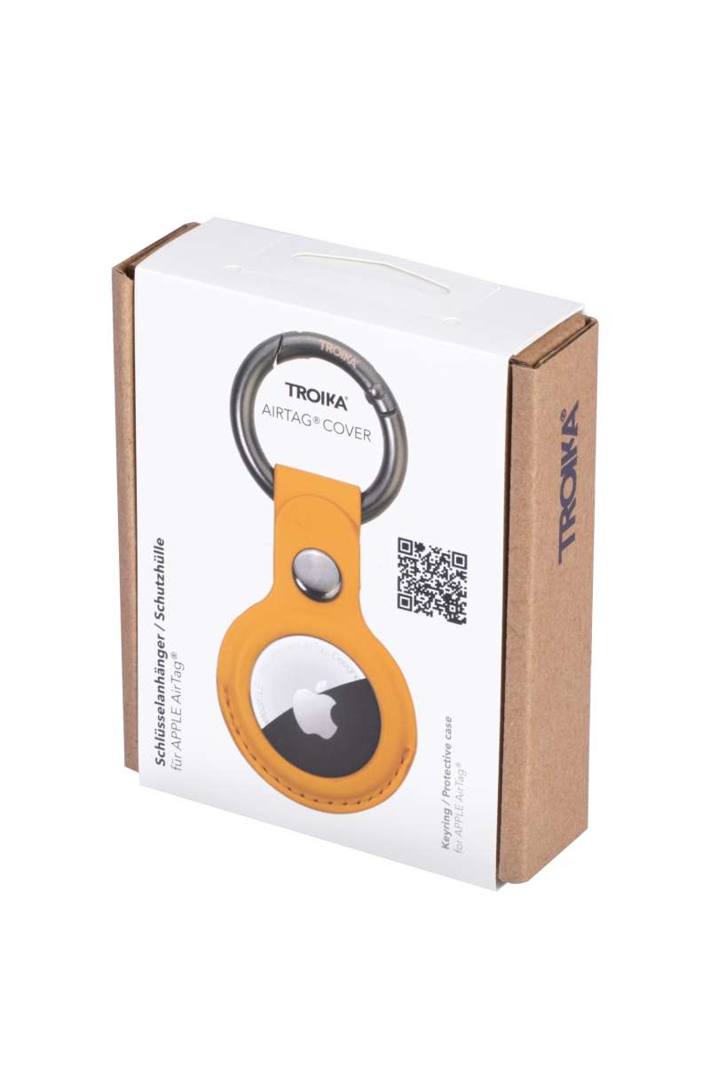 Llavero TROIKA AIRTAG COVER amarillo, gunmetal9