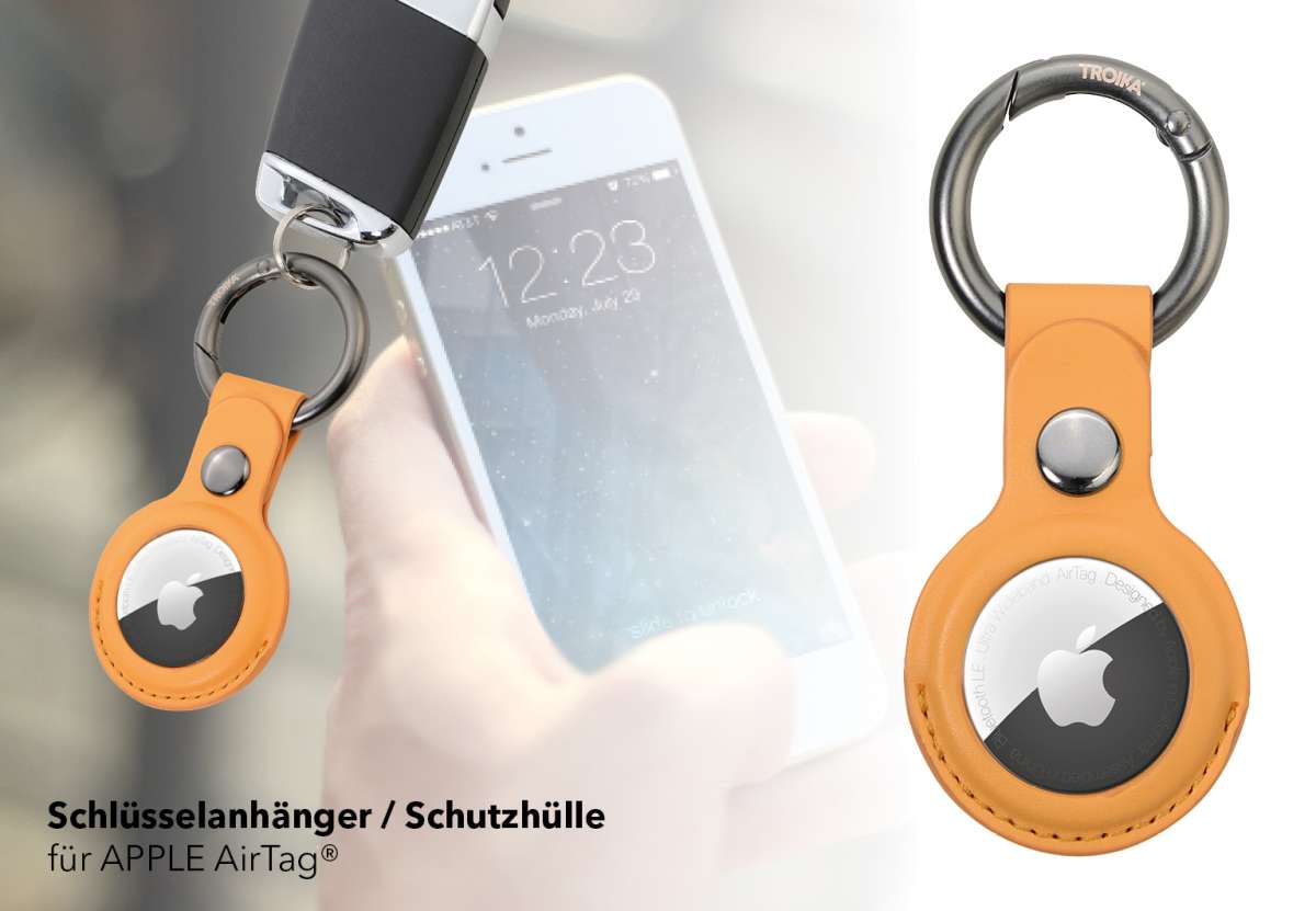 Llavero TROIKA AIRTAG COVER amarillo, gunmetal7