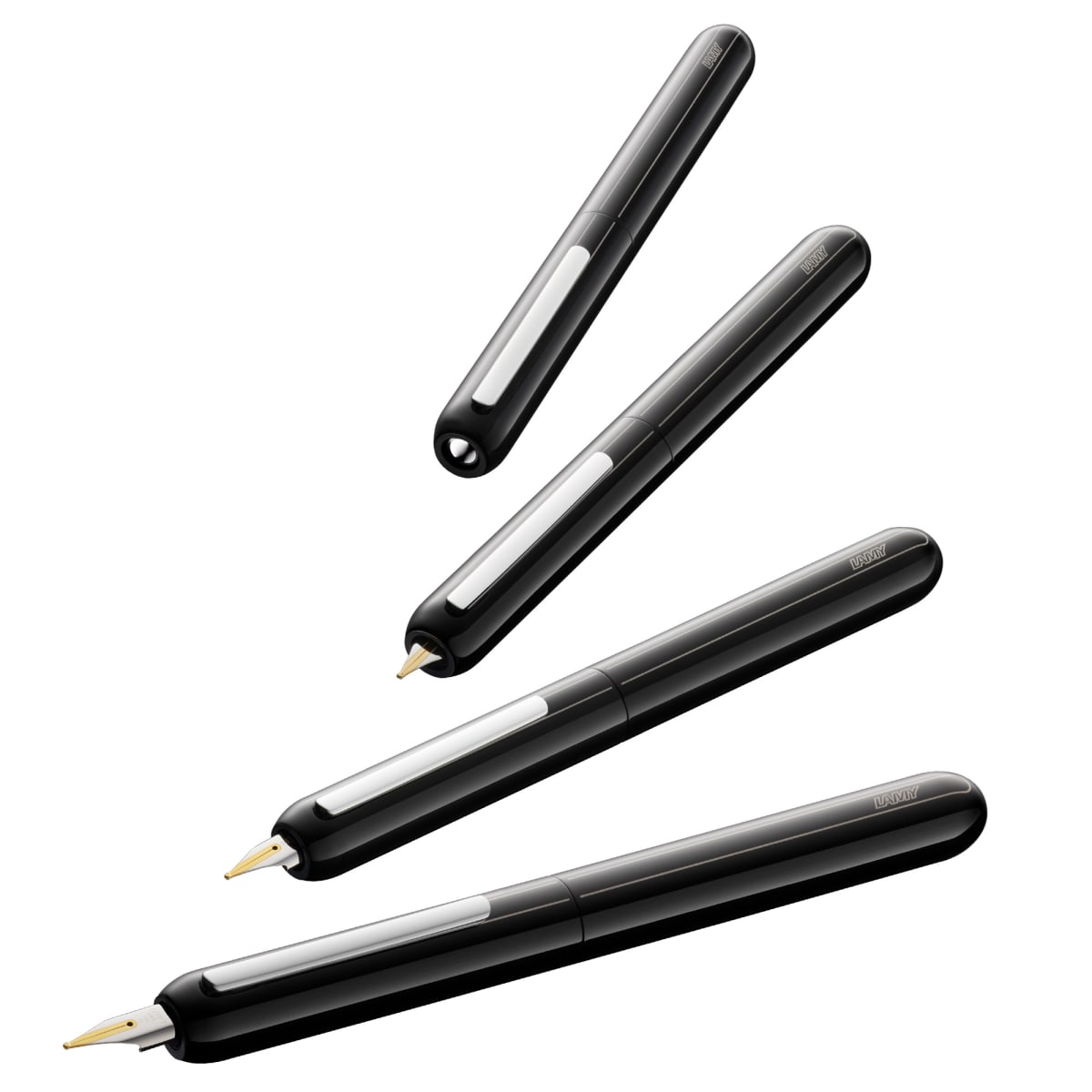 074 Pluma Dialog 3 M gold bl Pianoblack M (LA)5