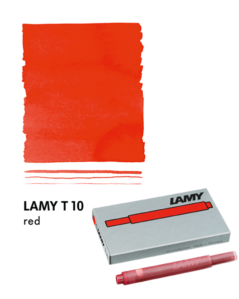 Cartucho de tinta Lamy T10 REd para Plumas2