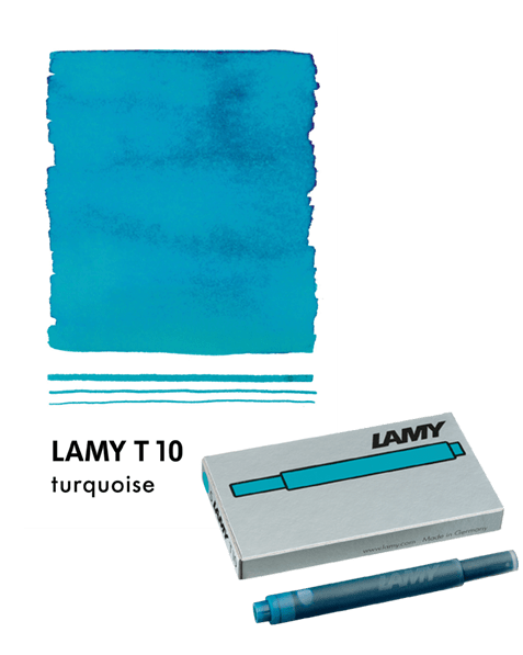 Cartucho de tinta Lamy T10 Turquesa para Plumas3