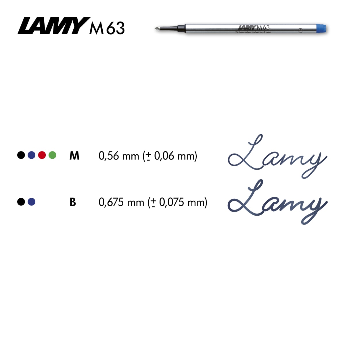 Repuesto Lamy M63 Blue para rollers4