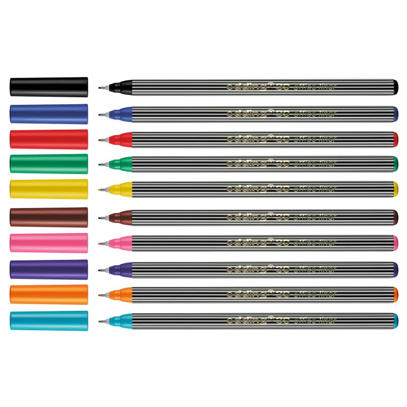  Set 10 Tiralíneas Edding   E-55 Celeste   0.3 2