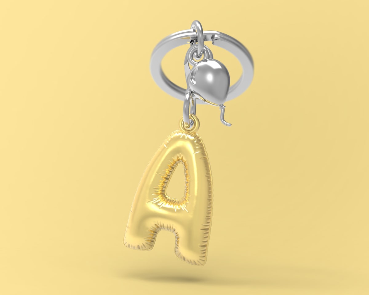 Metalmorphose® Llavero Letras de acero - A3