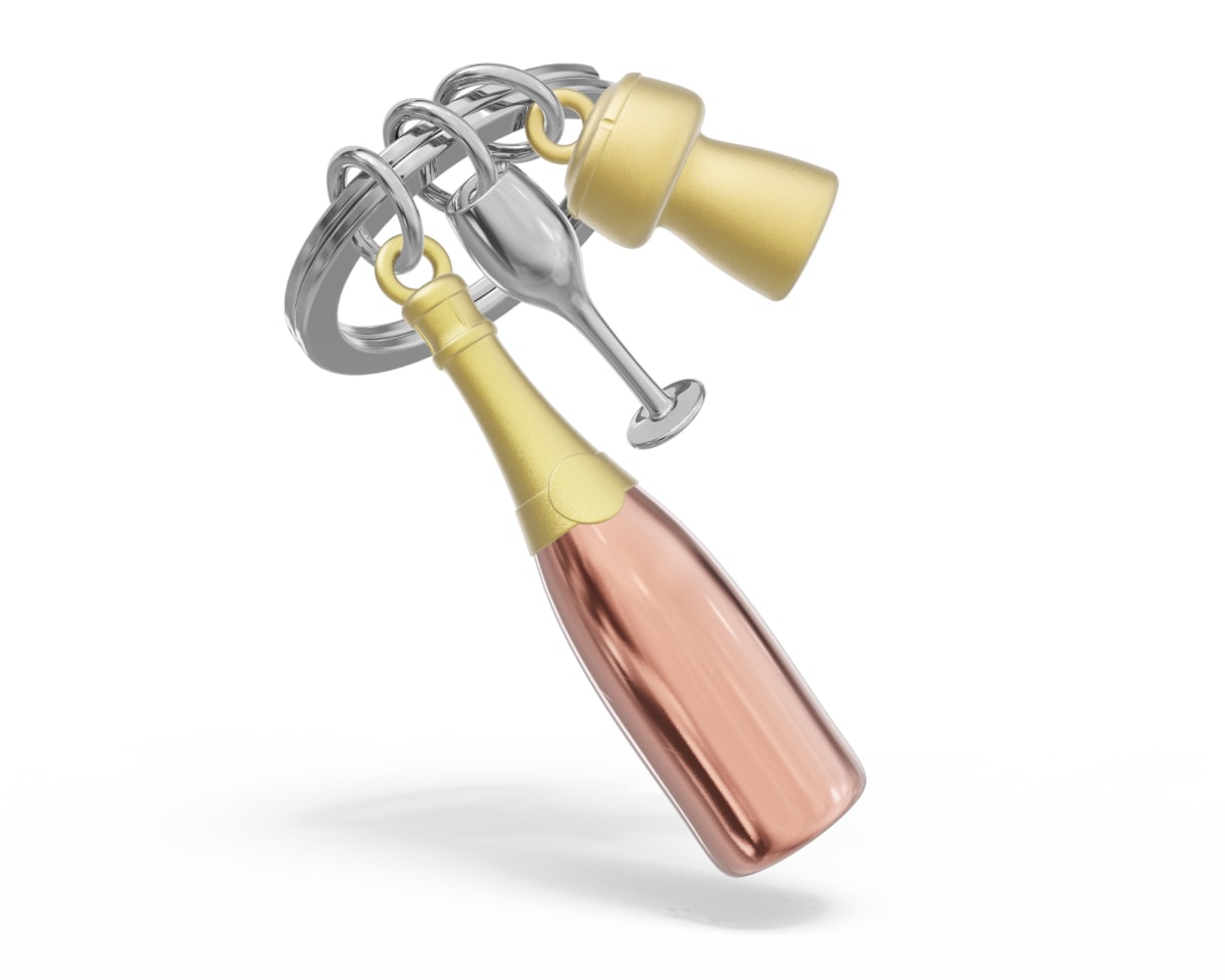 Llavero Metalmorphose Botella Champagne2