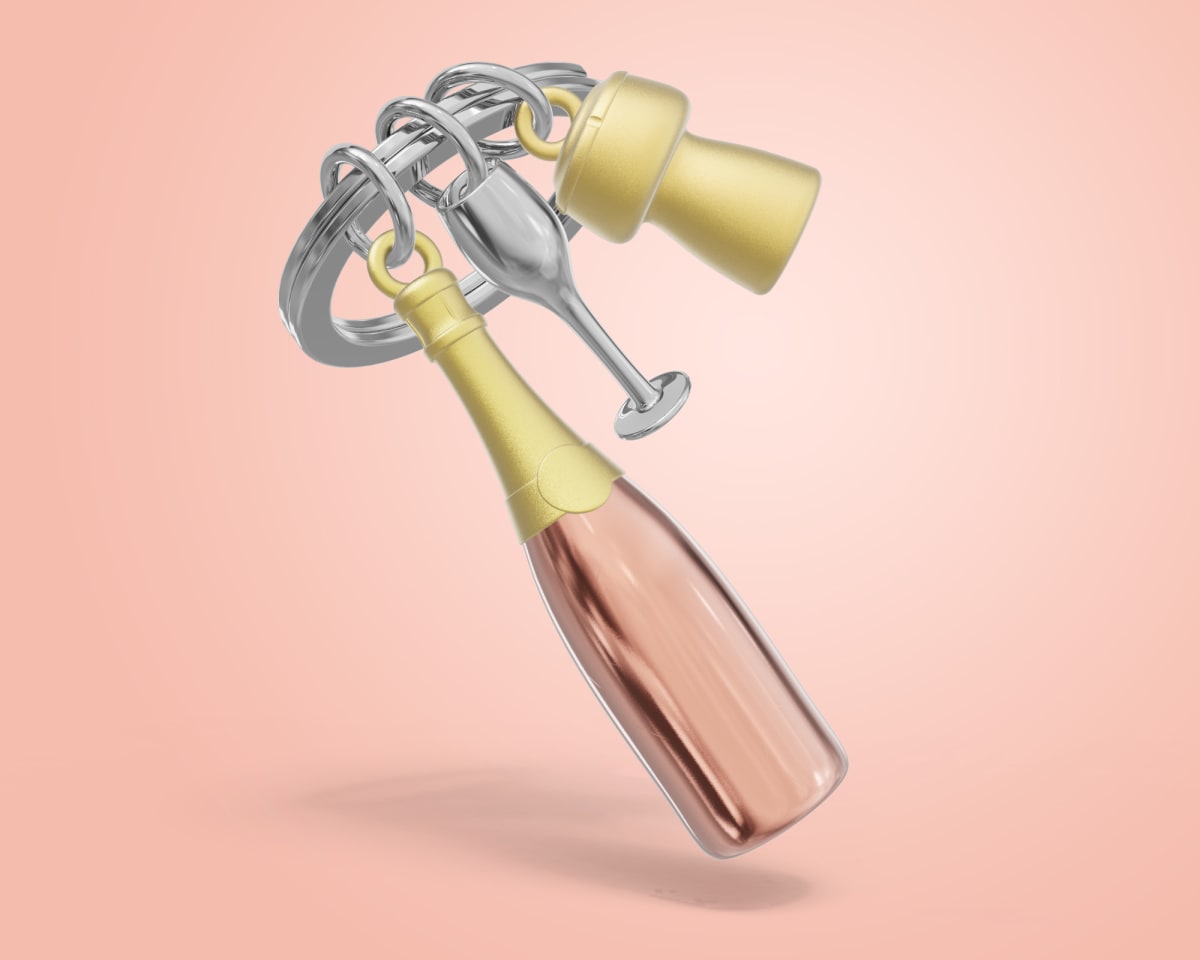 Llavero Metalmorphose Botella Champagne6