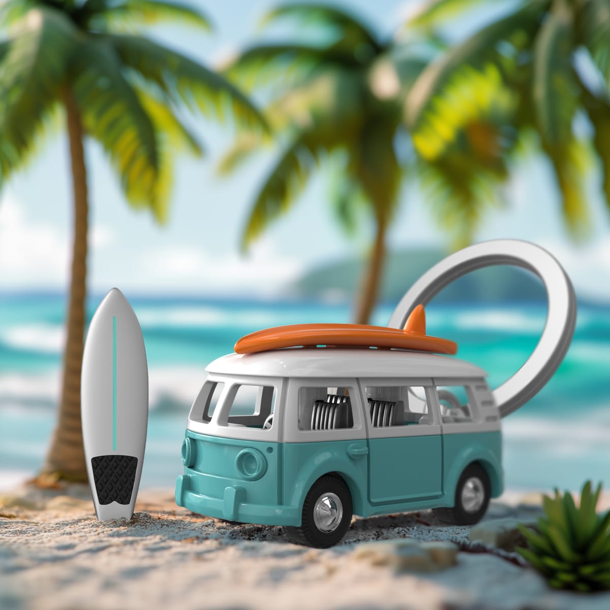 Llavero Metalmorphose Furgoneta Surf7