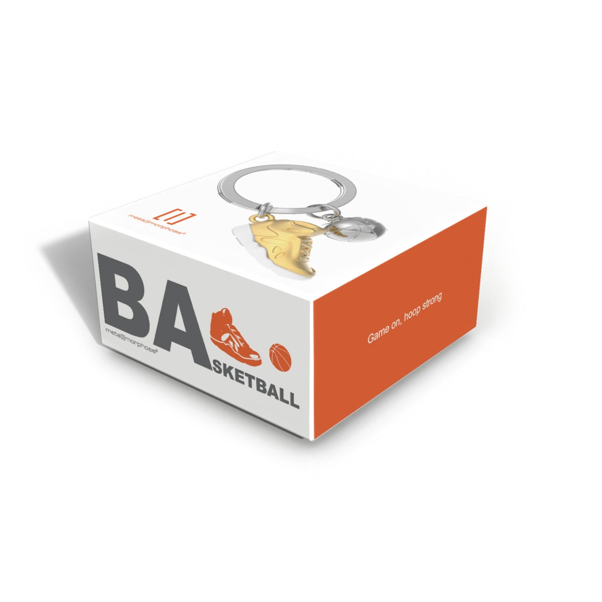 Llavero Metalmorphose zapatilla de Basquetball, pelota naranja (MTM)5