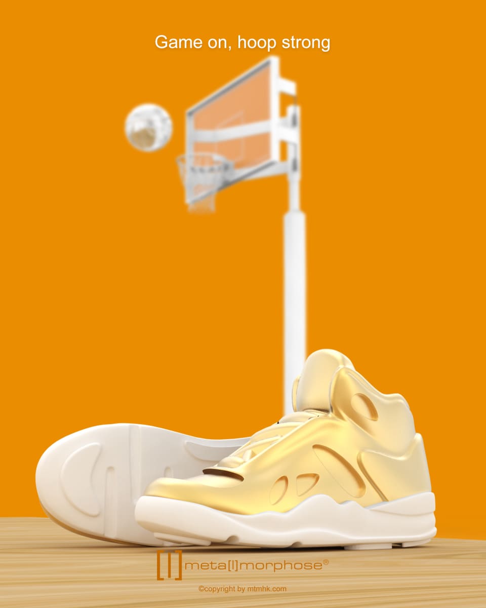 Llavero Metalmorphose zapatilla de Basquetball, pelota naranja (MTM)4