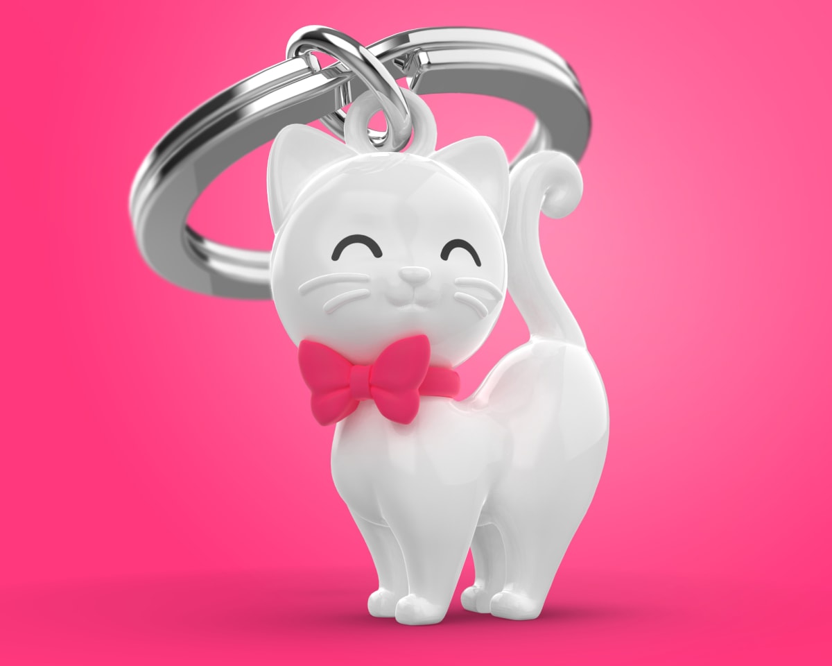 Llavero Metalmorphose Gatito blanco5