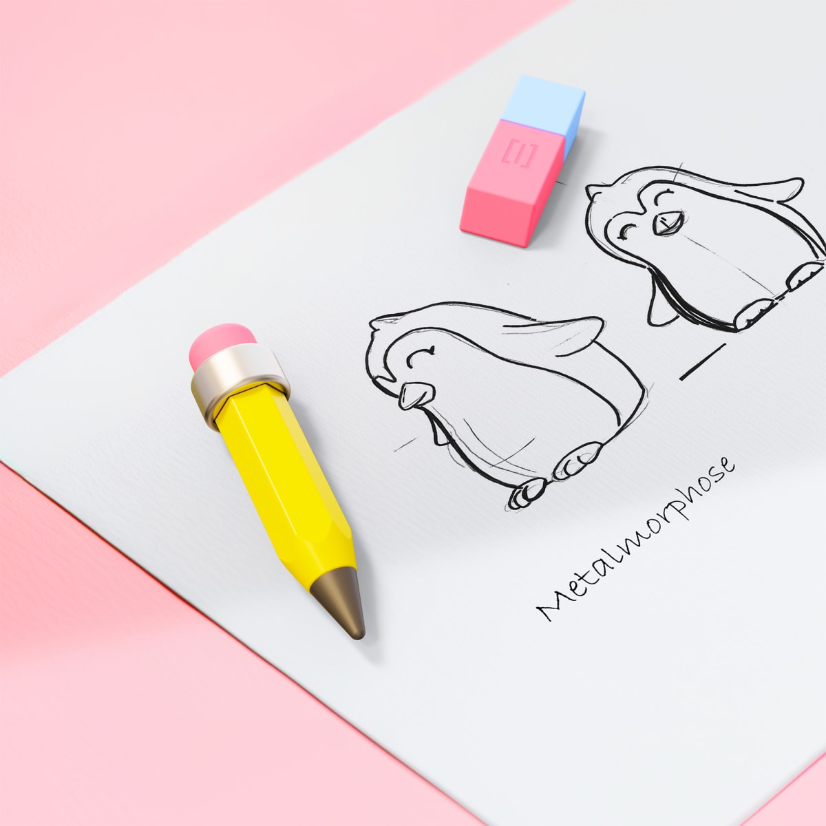 Llavero Metalmorphose Profe Lápiz y Goma4