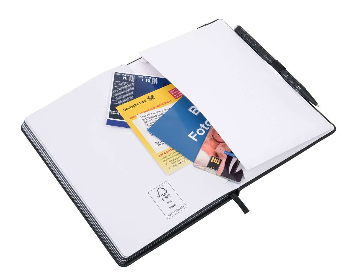 Bloc de notas TROIKA  BLACK SLIMPAD A5 lapiz Azul Oscuro5