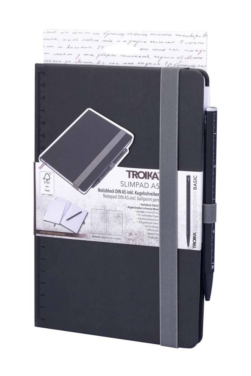 Bloc de notas TROIKA SLIMPAD A5 negro10
