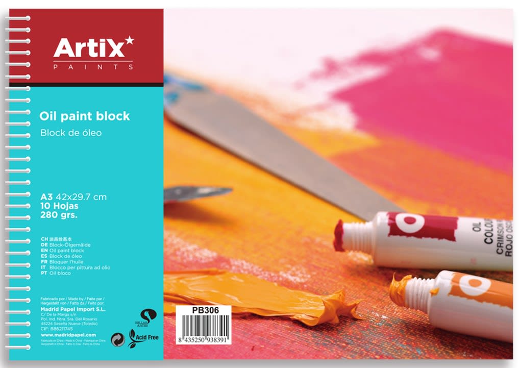 Block Para Oleo 29 x 42, 10 Hjs, 280 Gms A3 (MP)