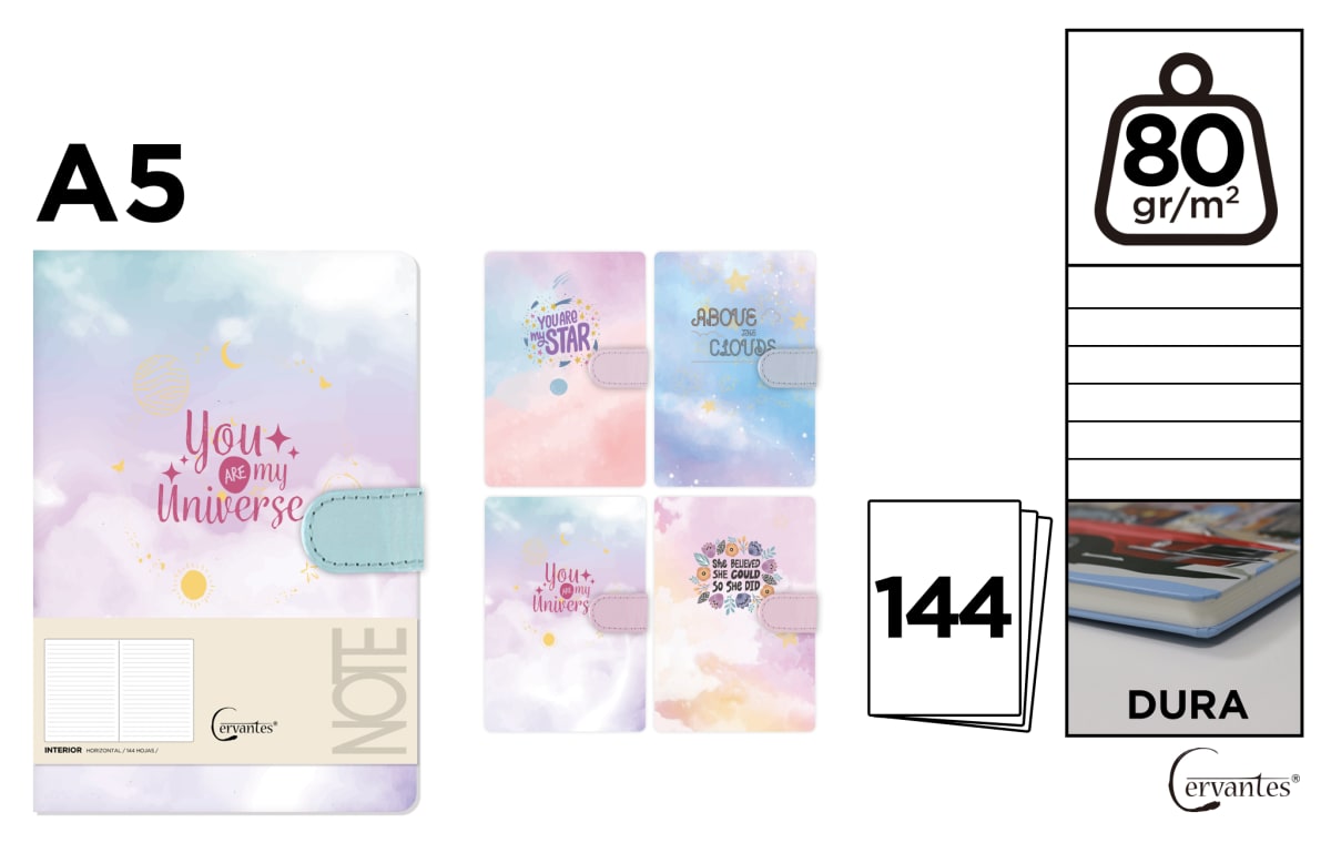 Cuaderno De Notas Diseños (24) 13.4 X 19 Cm (MP)1