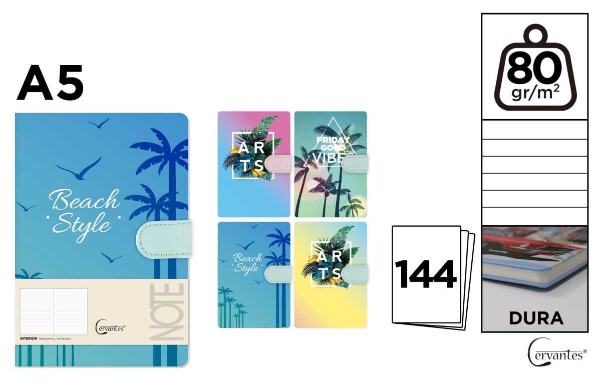 Cuaderno De Notas Playa 13.4 X 19 Cm (MP)1