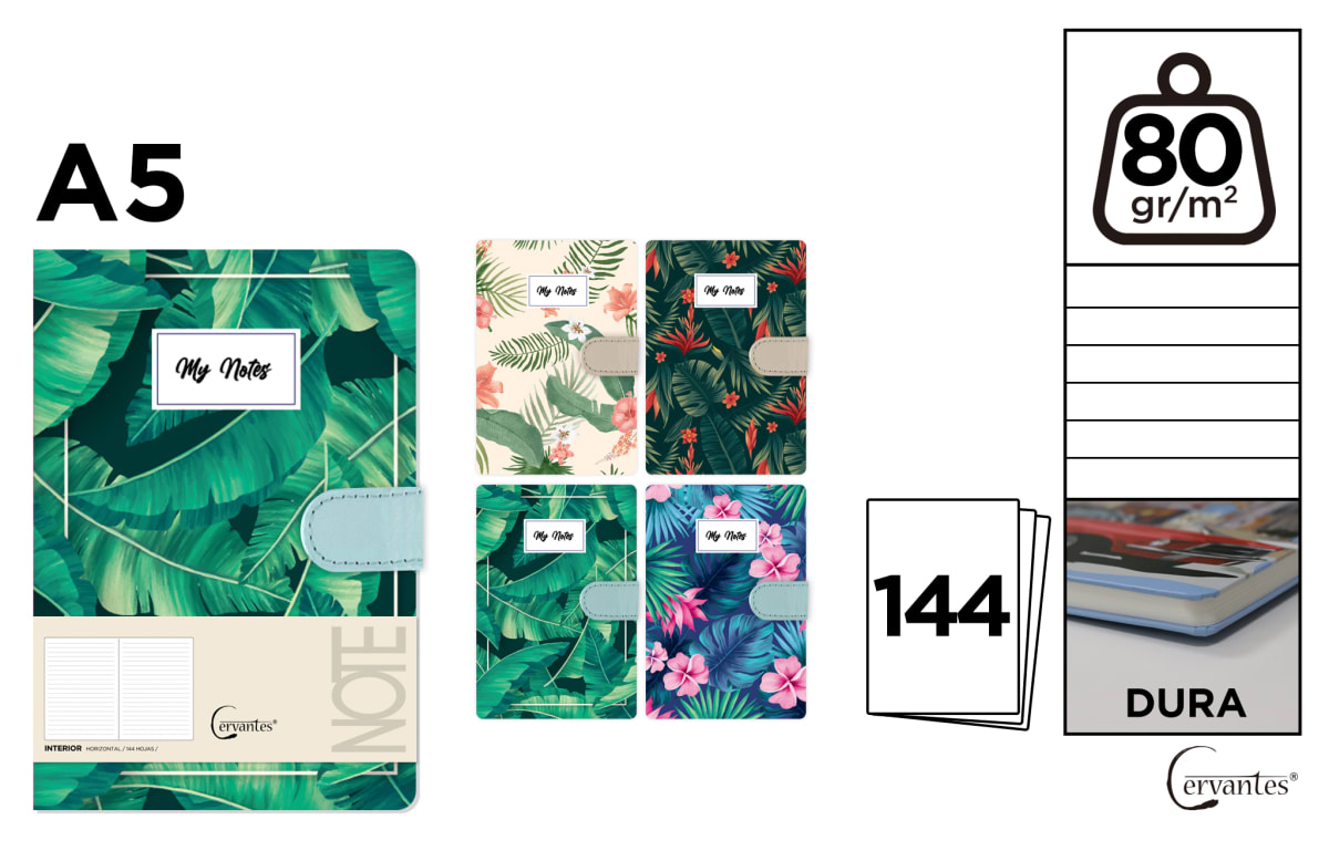 Cuaderno De Notas Tropical 13.4 X 19 Cm  (MP)1