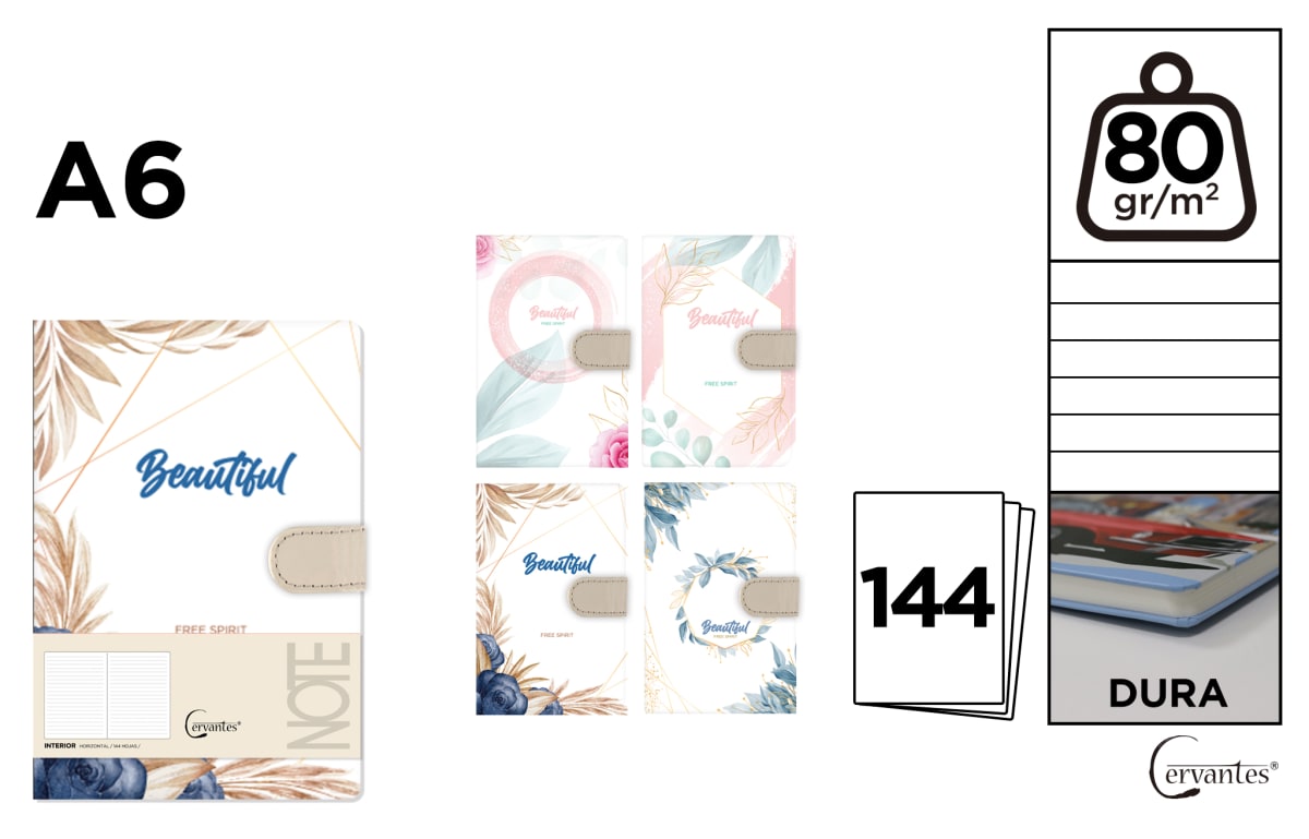 Cuaderno De Notas Diseños (19) 9.7 X 14.4 Cm (MP)1