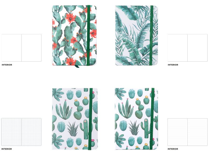 Cuaderno De Notas A6 Forrado Diseño Cactus T/D X 96 Hjs (MP)1