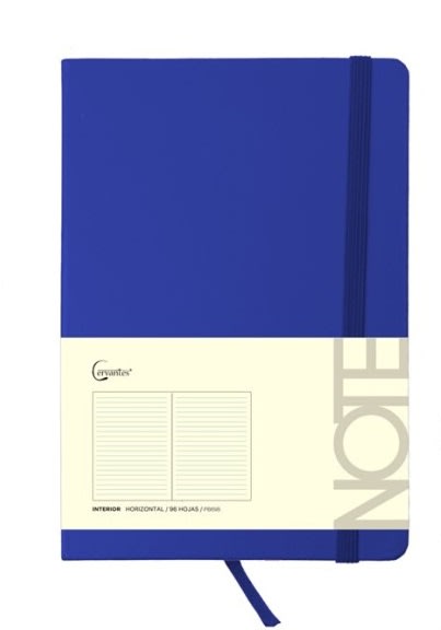 Cuaderno Tapa Dura A5 Marca Cervantes Color Cobalto