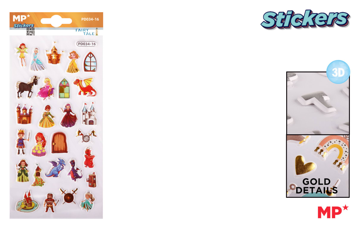 Pegatinas Stickers Relieve Princesas1