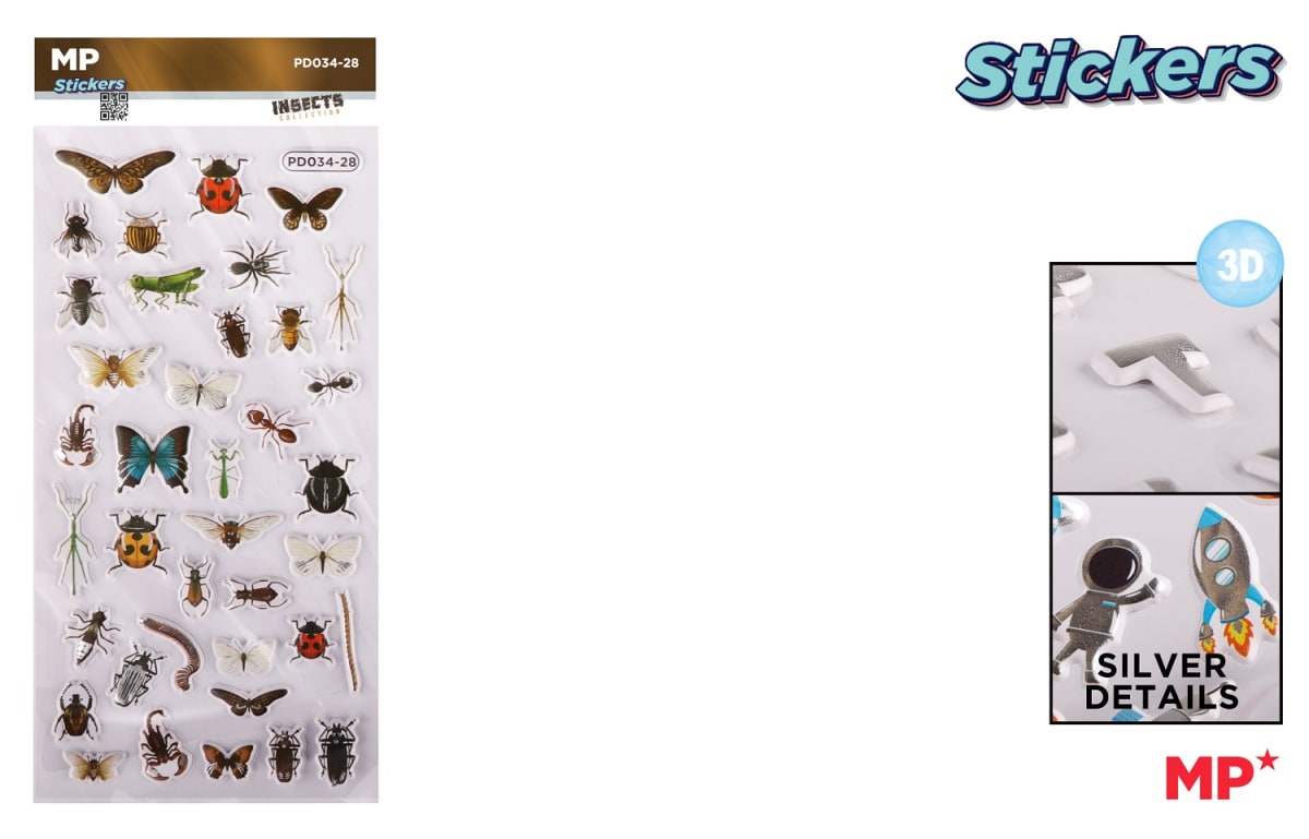Pegatinas Stickers Relieve Mariposas E Insectos (MP) Variado1