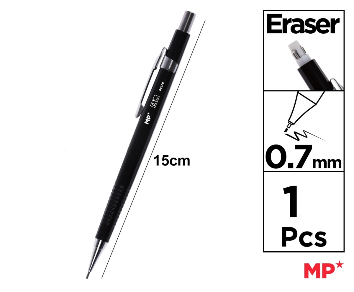 Portaminas Metálico 0.7Mm Negro1