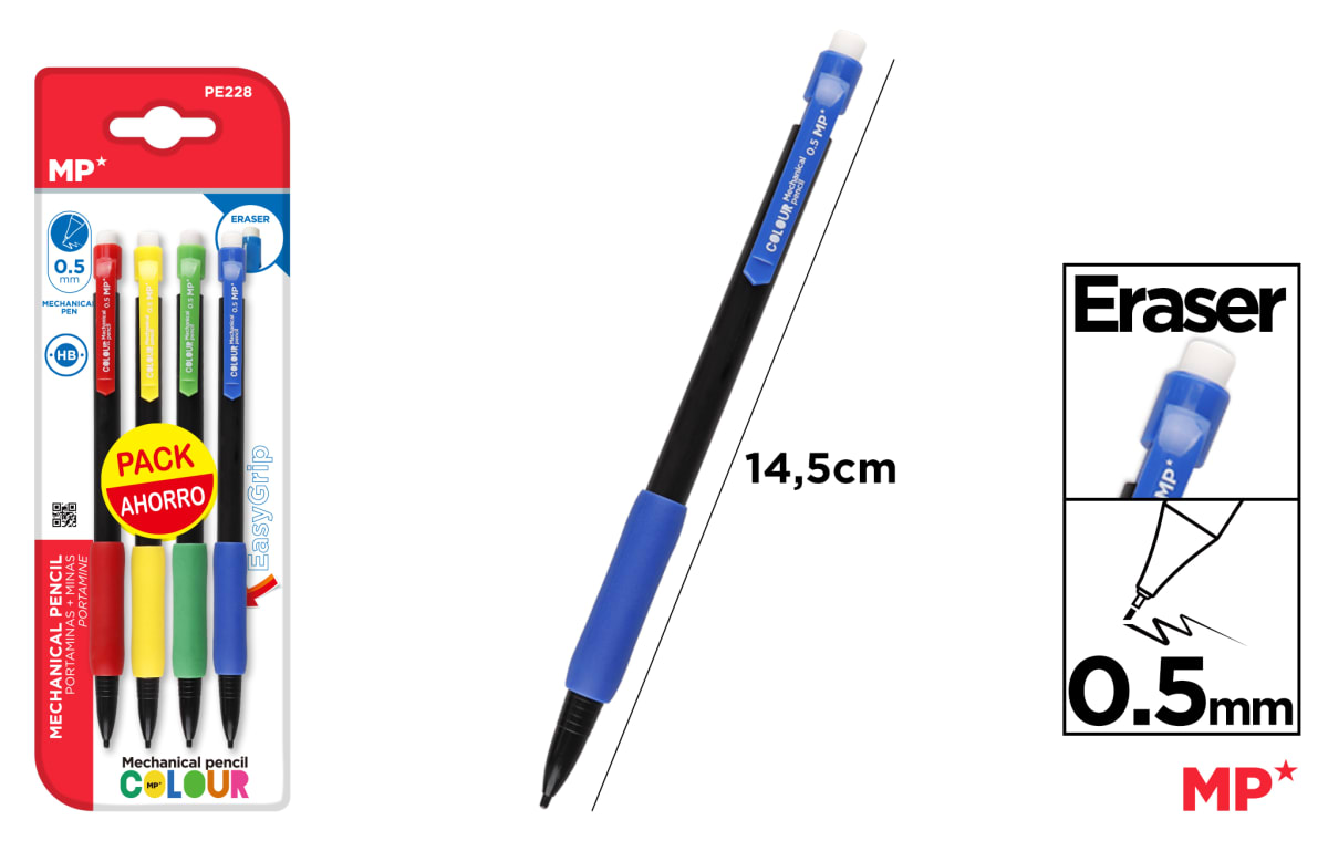 Portaminas Agarre Fácil 0.5 Mm 4 Uds.1