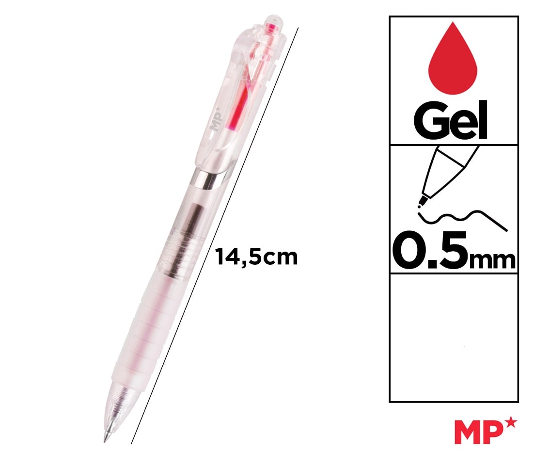 Bolígrafo Tinta Gel Punta 0.5 Mm (MP) Rojo3