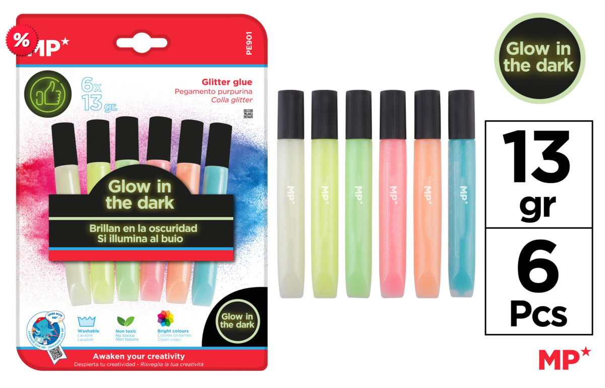 Pegamento Suaves Brillan En La Oscuridad 6Uds X 13Grdo1
