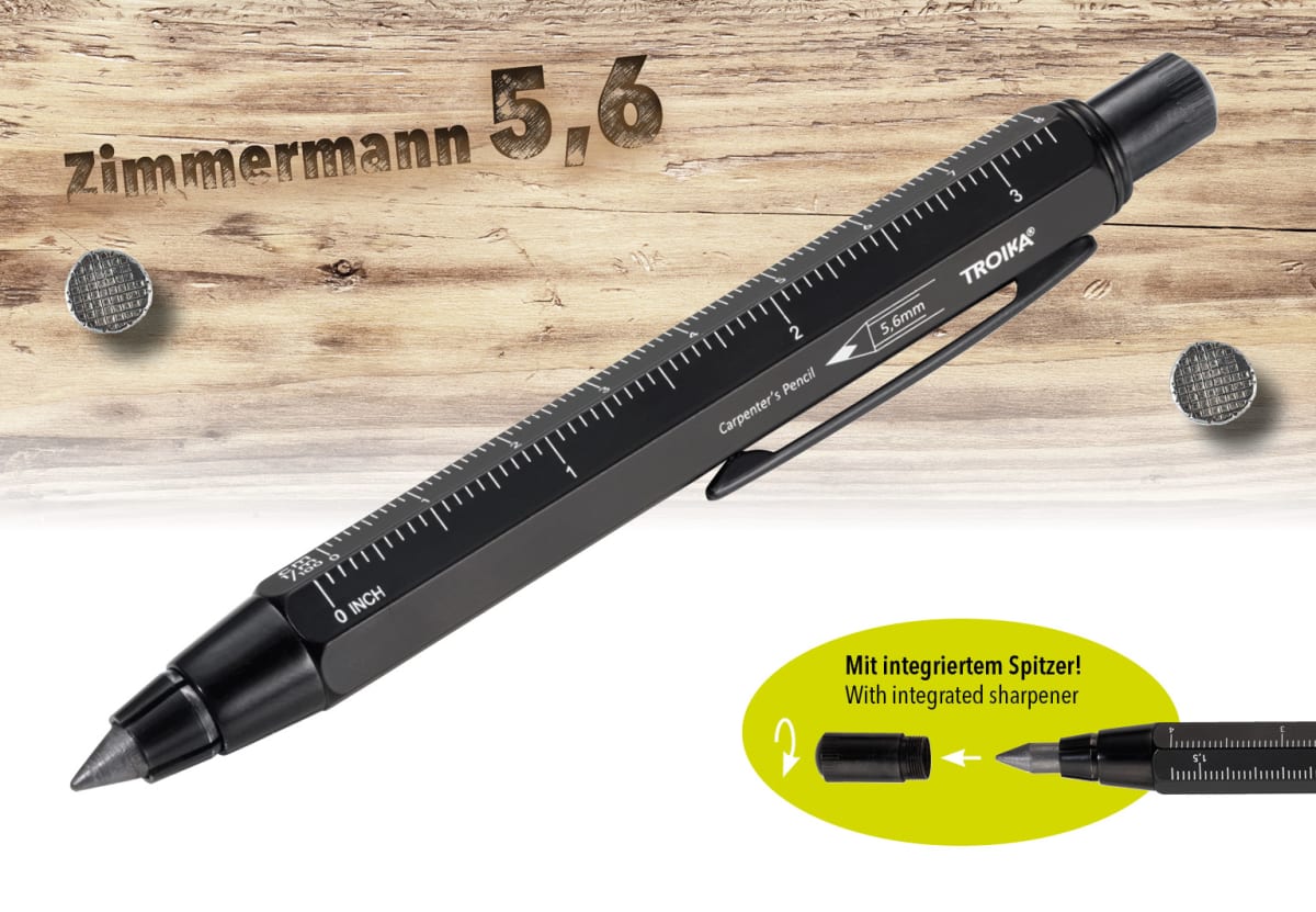Lápiz de carpintero Troika 5,6 mm  Negro2