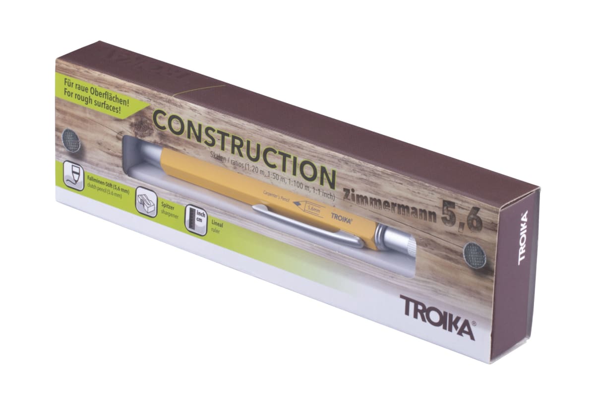 Lápiz de carpintero Troika 5,6 mm  Amarillo6