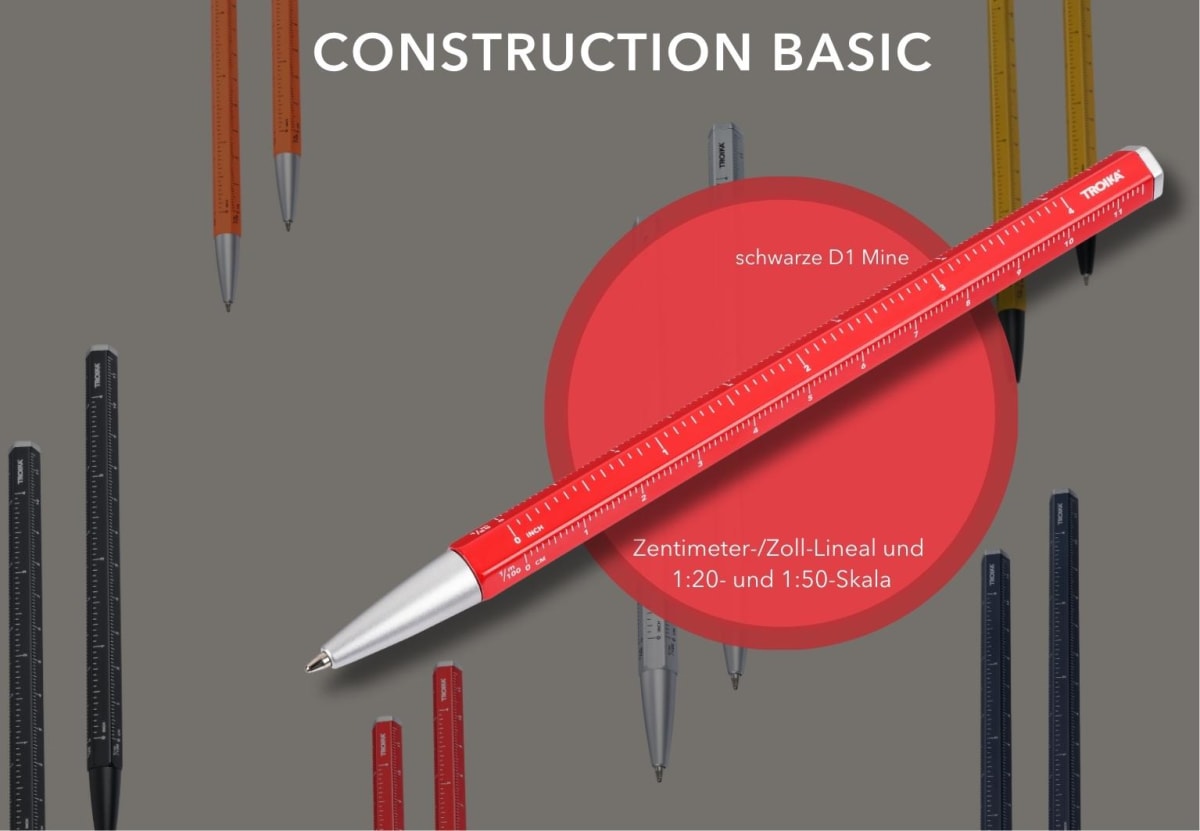 Bolígrafo Troika multifunción construción BASIC rojo3