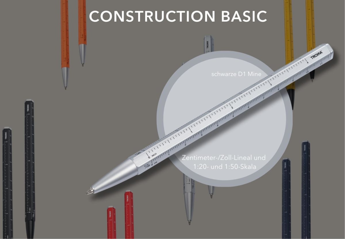 Bolígrafo Troika multifunción construción BASIC plata3