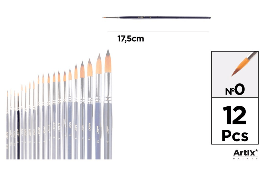 Pincel Sintetico Punta Redonda N° 0# (MP)1