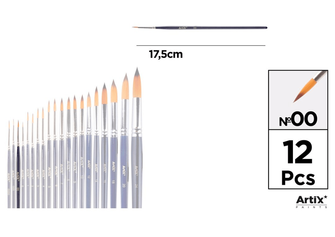 Pincel Sintetico Punta Redonda N° 2/01