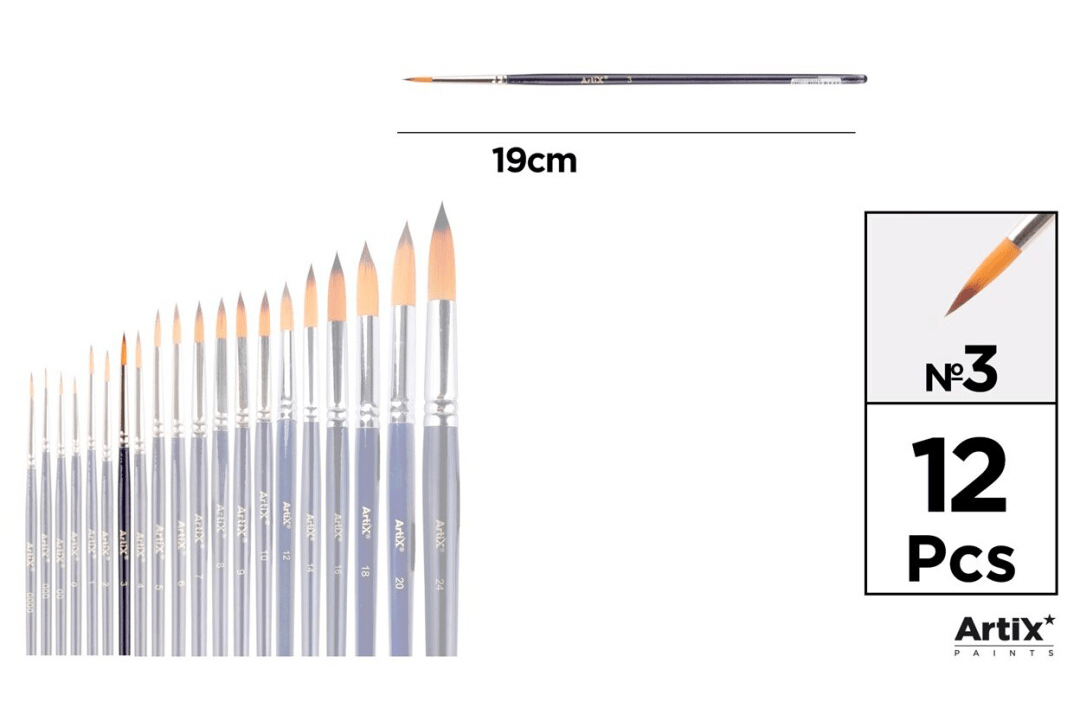 Pincel Sintetico Punta Redonda N° 3# (MP)1
