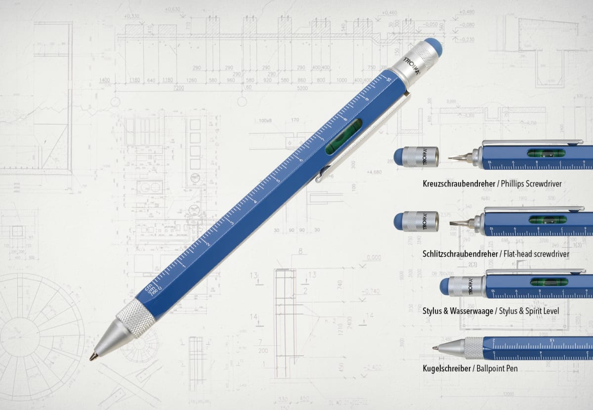 Boligrafo Troika Construcción multifuncional Original Original Azul2