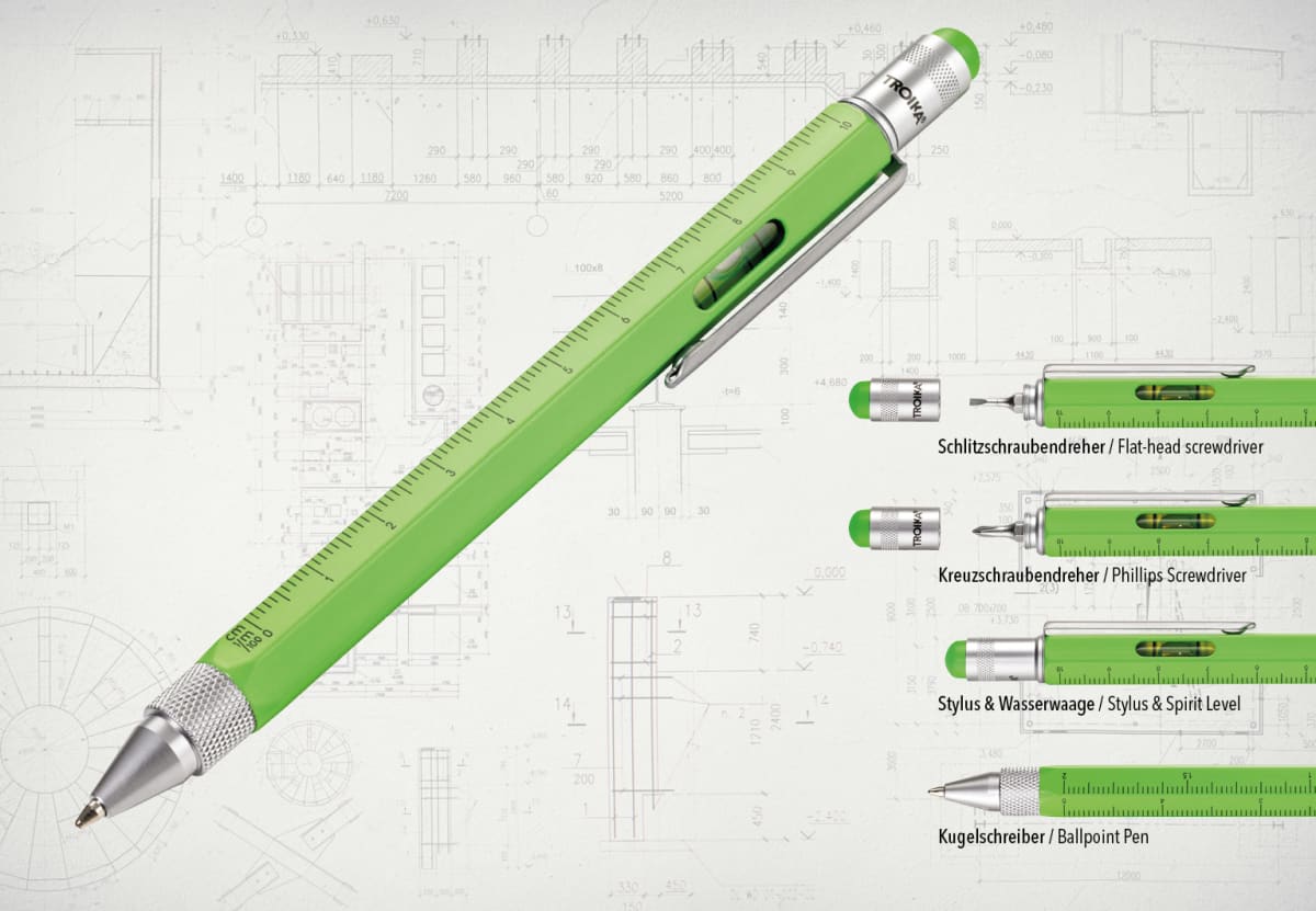 Boligrafo Troika Construcción multifuncional  Original  White/silver2