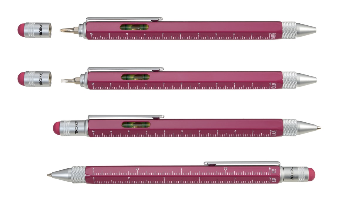 Boligrafo Troika Construcción multifuncional Original Magenta2
