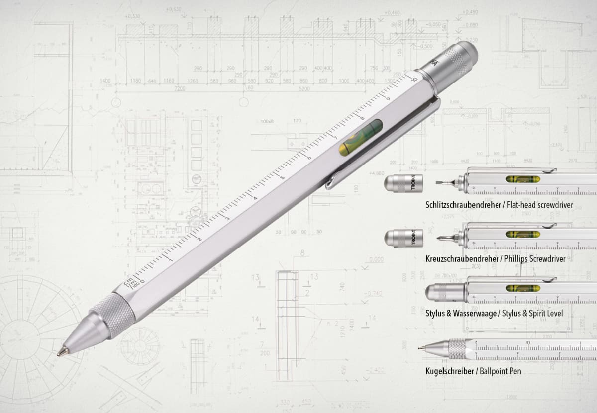 Boligrafo Troika Construcción multifuncional  Original - Silver3
