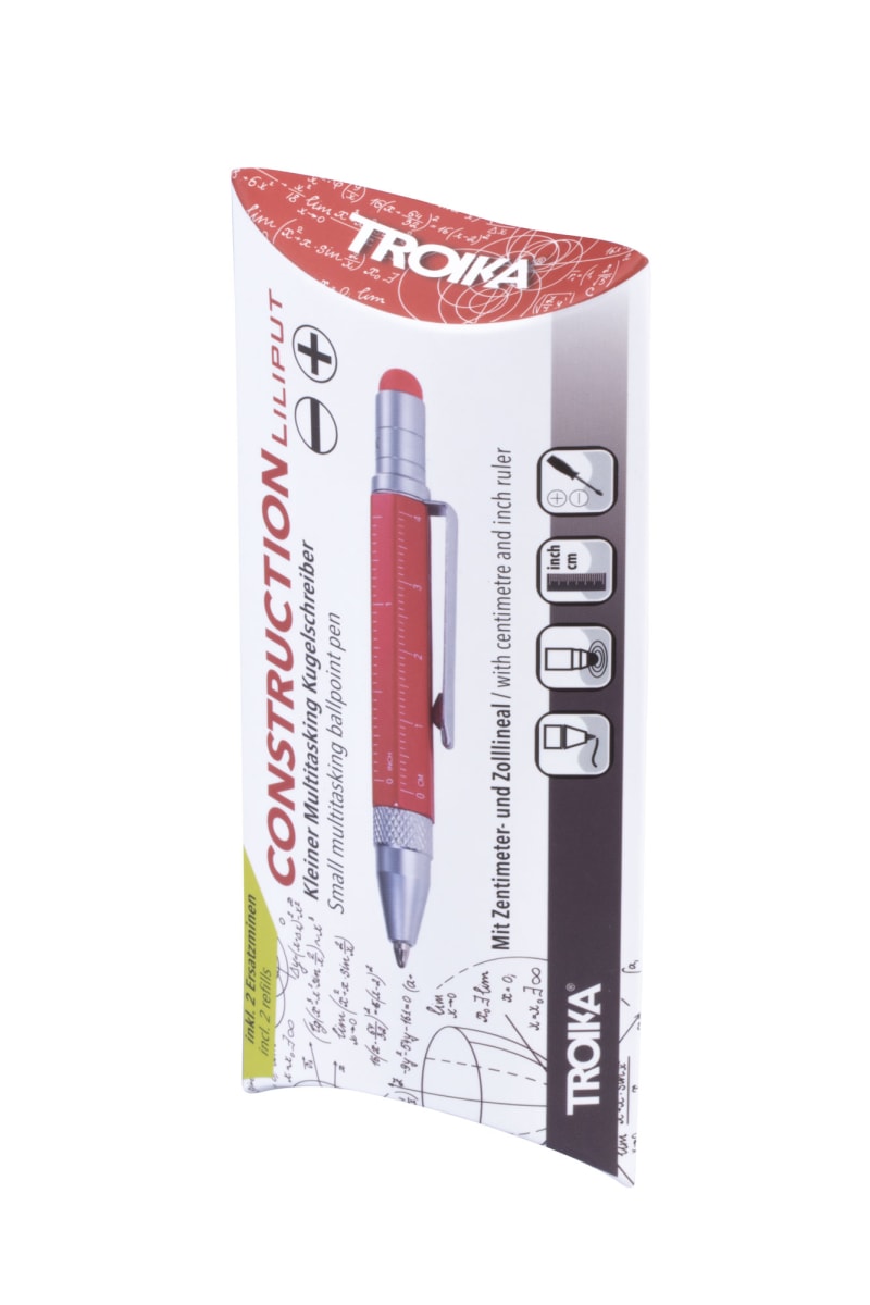 Boligrafo Troika Construcción multifuncional  LILIPUT  rojo6