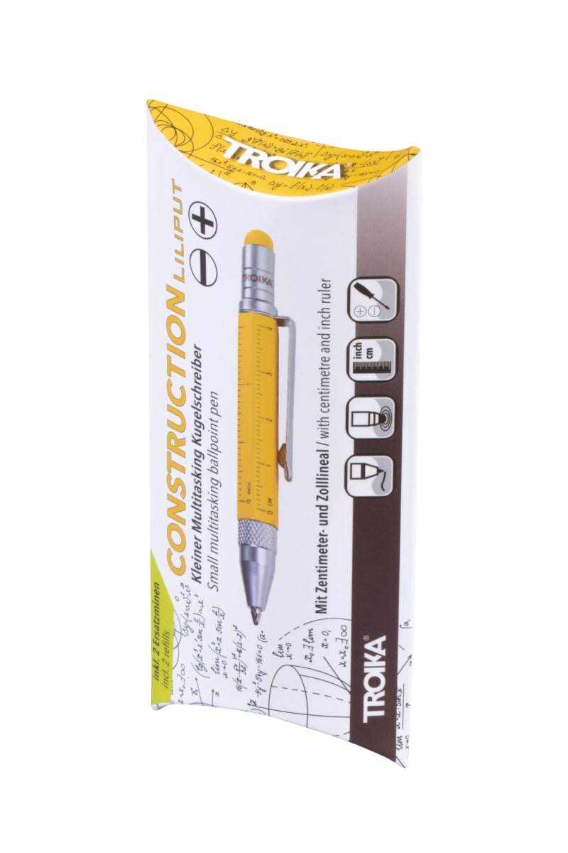 Boligrafo Troika Construcción multifuncional  LILIPUT amarillo6