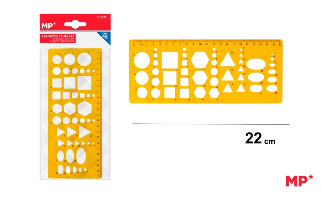 Plantilla De Formas Surtidas 21cm Color Variado1