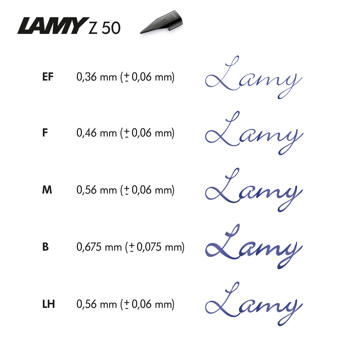 Plumín Lamy Z50 B Negro2