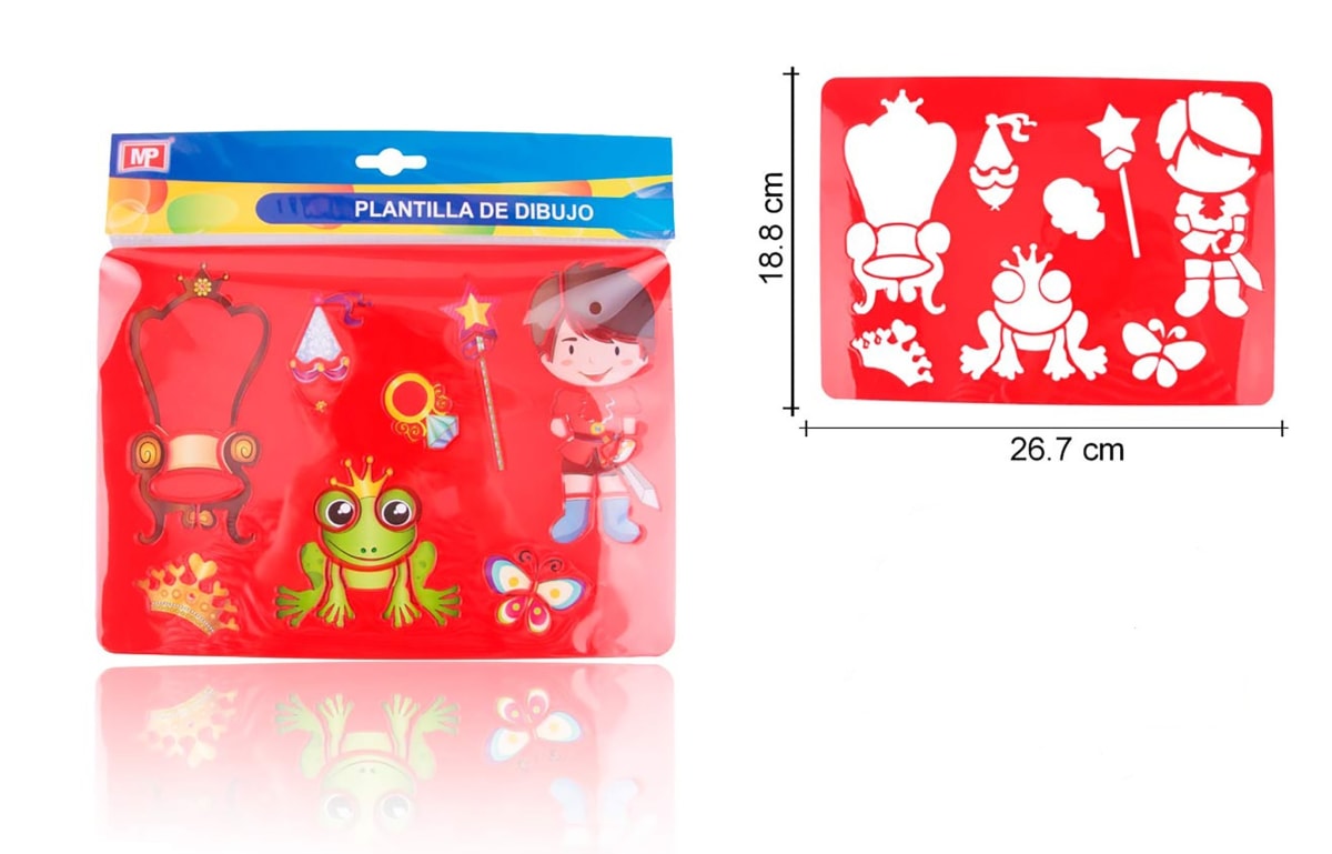 Plantilla De Dibujo Figuras De Principe Y Sapito 18.8X26.7Cm1