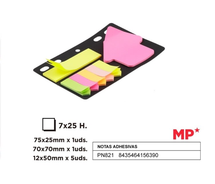 Set De Notas Adhesivas, diseño flecha, Marca Madrid Papel2