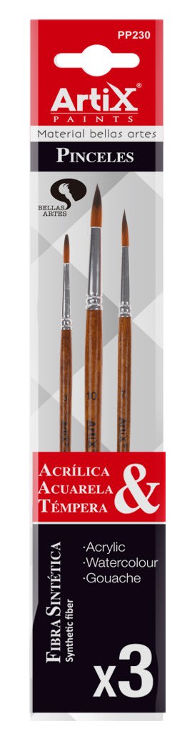 Pincel Profesional 3 Uds Multiuso Artix1