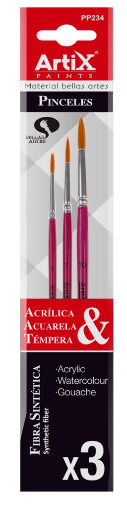 Pincel Redondo X 3 Uds  (MP)1